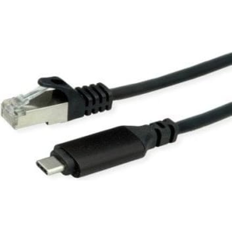 Roline Konwerter kabla ROLINE USB 3.2 Gen 2 na Gigabit Ethernet, czarny, 1 m