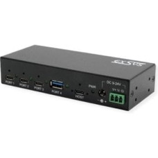 Exsys EX-12293HMS 4-portowy metalowy koncentrator USB 3.2 z portami 3x C i 1x A