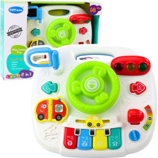 Leantoys Panel Stolik Interaktywny Edukacyjny Kierownica 2w1 Światła Dźwięki