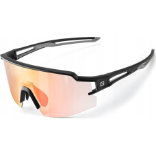 Rockbros Okulary rowerowe Rockbros fotochromowe z ochroną UV i wkładką korekcyjną pomarańczowe szkła - czarne