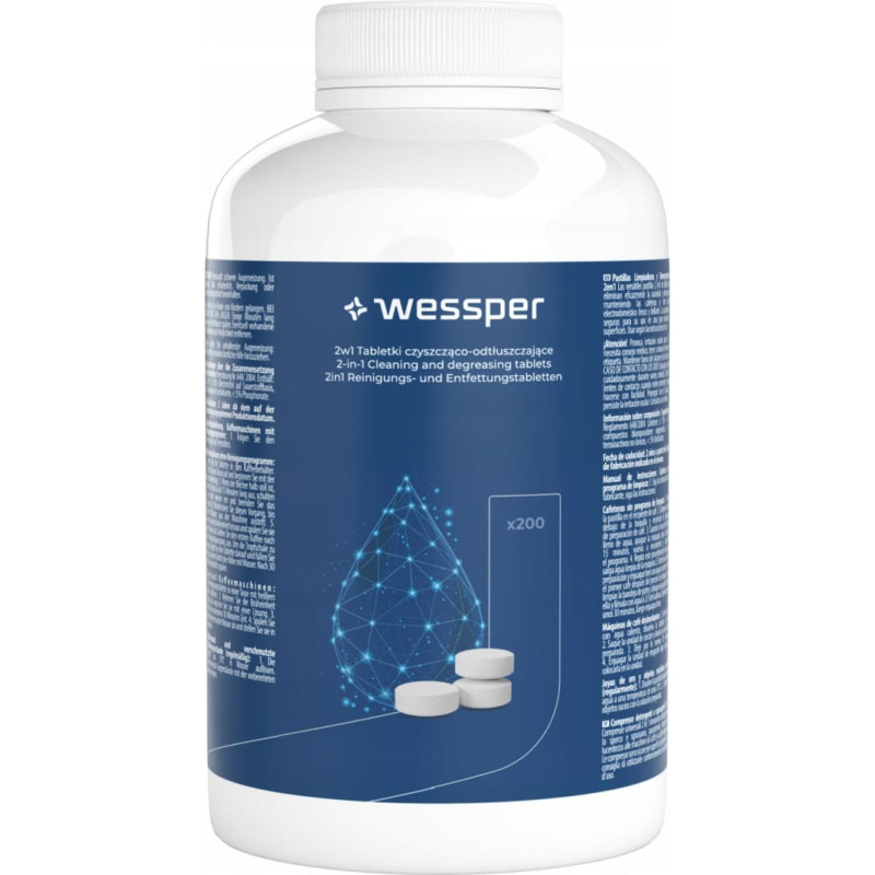 Wessper 2w1 Tabletki czyszcząco-odtłuszczające 200 szt. (WES078-200)