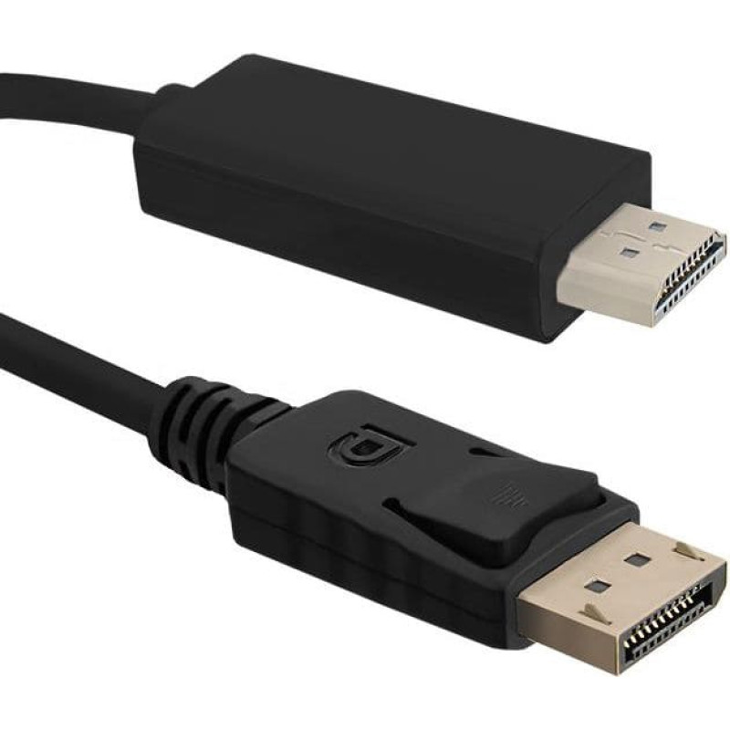 Qoltec Kabel Qoltec DisplayPort - HDMI 1m czarny (50440)