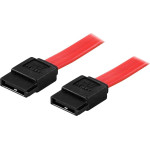 Deltaco SATA/SAS Cable, 0.3m, 0.3 m, SATA/SAS, SATA/SAS, Male/Male, Black, Red