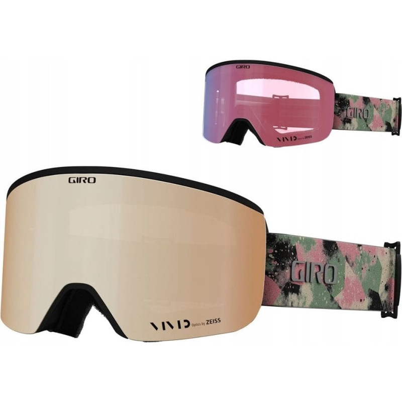 Giro Gogle zimowe GIRO AXIS GREEN MARBLE (Szyba lustrzana kolorowa VIVID-Carl Zeiss VIVID PETROL 19-42% S2 + Szyba lustrzana kolorowa VIVID-Carl Zeiss INFRARED 58% S1) (NEW 2024/2025)