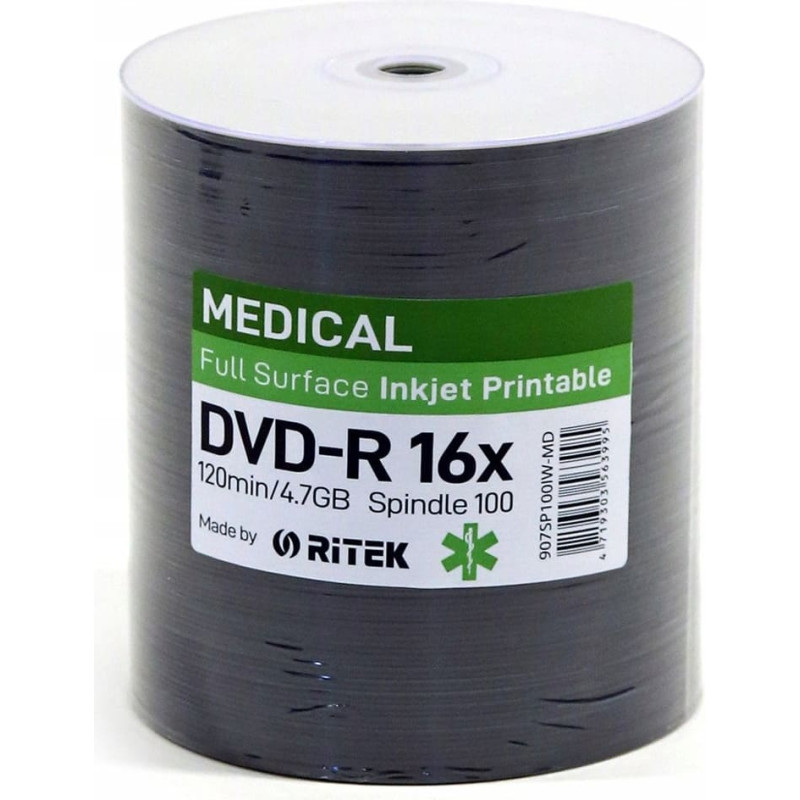Traxdata RITEK DVD-R 4,7GB 16X PRINTABLE MEDICAL SP*100