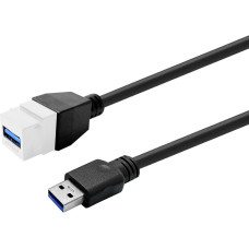 Vivolink Keystone Baltas USB3,0 A-Female to USB3,0 A-Male