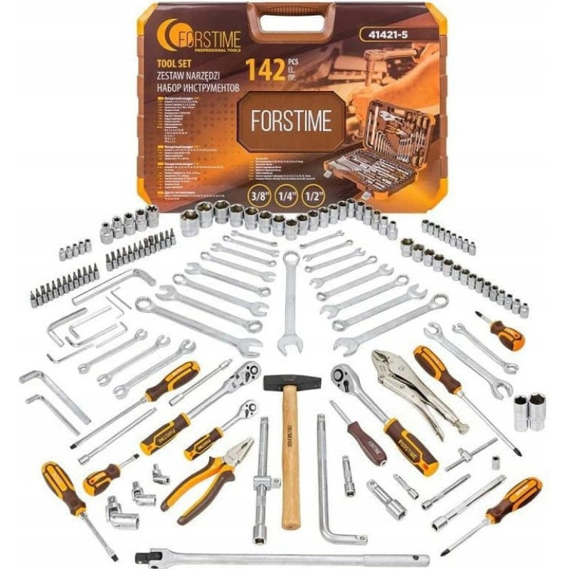 Forcekraft Zestaw narzędzi 142el. 1/4