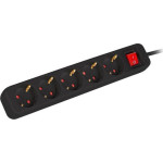 Lanberg Listwa zasilająca Lanberg PS1-05F 5 gniazd 3 m czarna (PS1-05F-0300-BK)