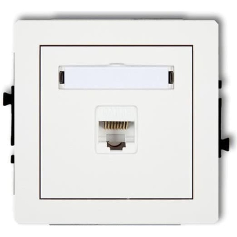 Karlik DECO Mechanizm gniazda komputerowego pojedynczego 1xRJ45, kat. 5e, 8-stykowy, biały mat 25DGK-1
