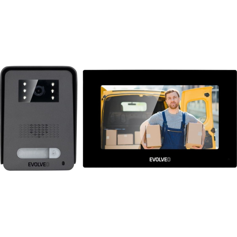 Evolveo DoorPhone AP1- 2 drátový videotelefon s aplikací, černá