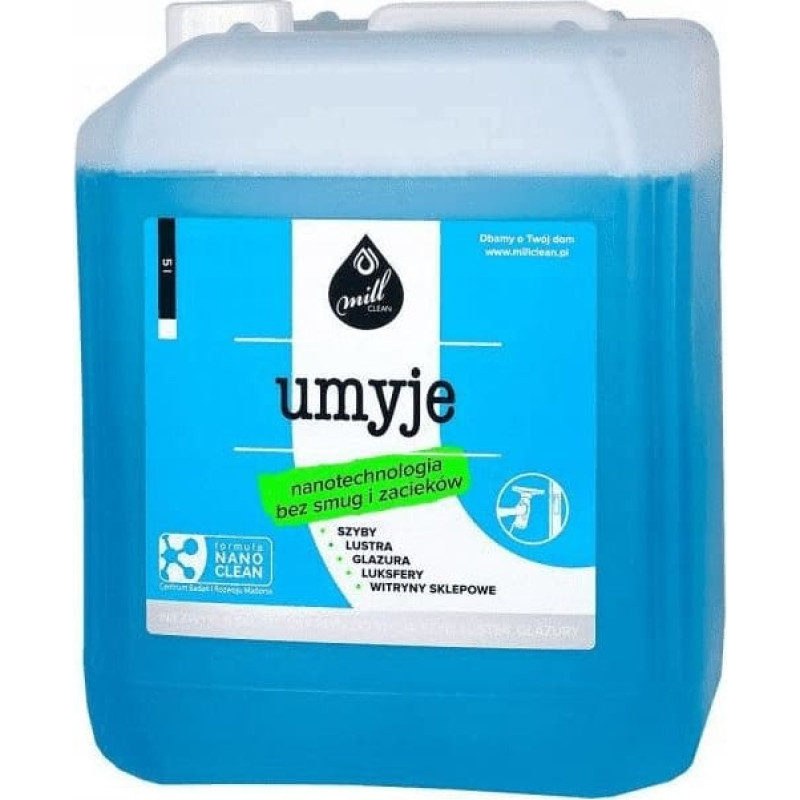Mill CLEAN UMYJE Płyn do mycia szyb, luster, glazury 5L (opak.zb 1 szt.)