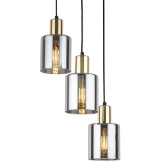 Tk Lighting Sierra 6663 lampa wisząca zwis 3x15W E27 złota/grafitowa