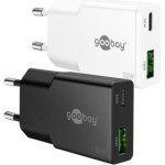 Goobay Podwójna szybka ładowarka USB-C™ PD GaN Slim (30 W)