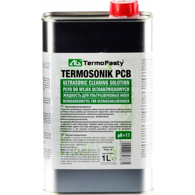 Ag Termopasty PŁYN DO MYJEK ULTRADŹWIĘKOWYCH TERMOSONIK-PCB/1000 KANISTER METALOWY 1000 ml AG TERMOPASTY