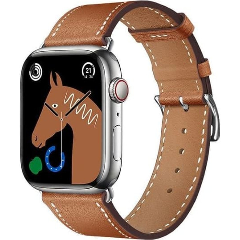 Forcell Pasek do Apple Watch Forcell F-Design FA20 magnetyczny skóra ekologiczna 38 / 40 / 41 mm brązowy