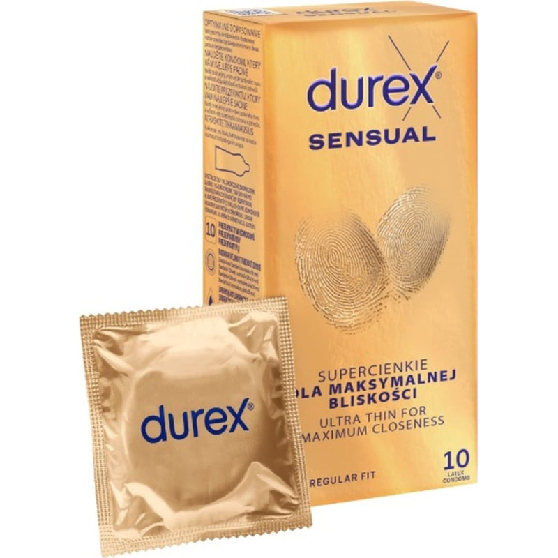 Durex Sensual super cienkie prezerwatywy lateksowe 10szt