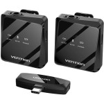 Vention Mikrofon bezprzewodowy x2 Vention NCBB0 USB-C (czarny)