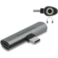 Delock Audio Adapter USB Typ-C > Klinkenbuchse und USB Typ-C
