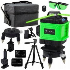 Lean Poziomica Laserowa Płaszczyznowa 4D 16 Linii Torba 2 Akumulatory Zielona