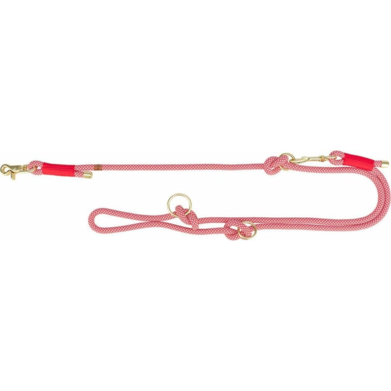 Trixie Regulowana smycz dla psa Trixie Soft Rope Czerwony Krem XS S XS/S