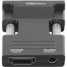 Iso Trade Adapter AV Iso Trade HDMI - D-Sub (VGA) + Jack 3.5mm czarny (5902802916808)