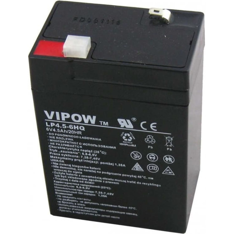 Vipow Akumulator 6V/4.5Ah (BAT0202)