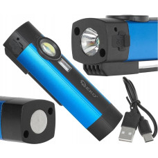 Geko Latarka wielofunkcyjna z magnesem + UV LED COB 5W 2000mAh 300lm IP54 – kartonik wystawowy (12/96)