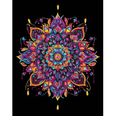Diamond Dotz ADULTS FLOCKED NEON MANDALA