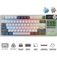 Royal Kludge RK S85 White Night Gaming Keyboard Cloud switch