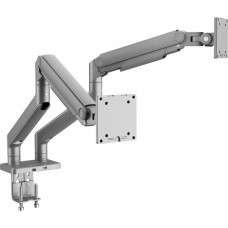 Jan Nowak Metalowy uchwyt na dwa monitory JAKE, szary