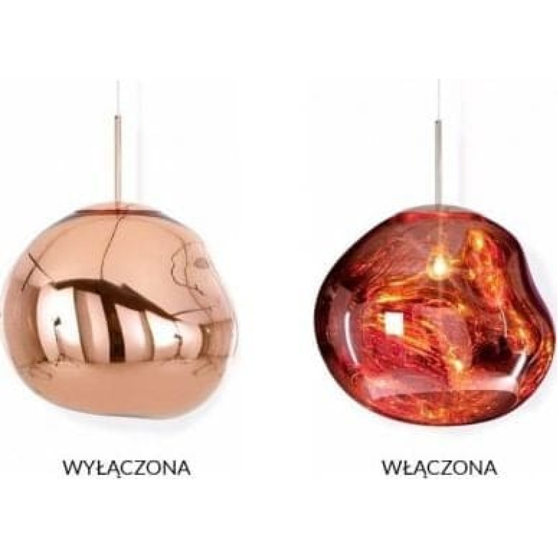 King Home Lampa wisząca King Home Lampa wisząca FUSION 20 miedziana - szkło