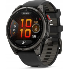 Fenix 8 Pro - 47 mm  AMOLED  Sapphire  Carbon grey DLC titanium with Black/pebble grey silicone band 753759350918