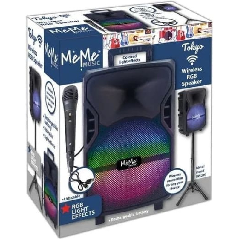 Meme GŁOŚNIK BEZPRZEWODOWY ZE STATYWEM I MIKROFONEM (TOKYO)