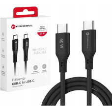 Forcell Kabel USB C do USB C Forcell F-Energy QC4.0 PD 3A 60W Silicone 1 m C344 czarny