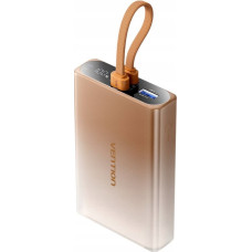 Vention Powerbank 10000 mAh USB-C + Lightning + USB-A 22,5W z wyświetlaczem LED miedziany