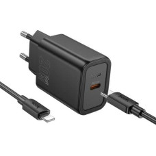 Canyon HOCO N60 wall charger Type C+cable type C to lightning N60 black (6942007644198)