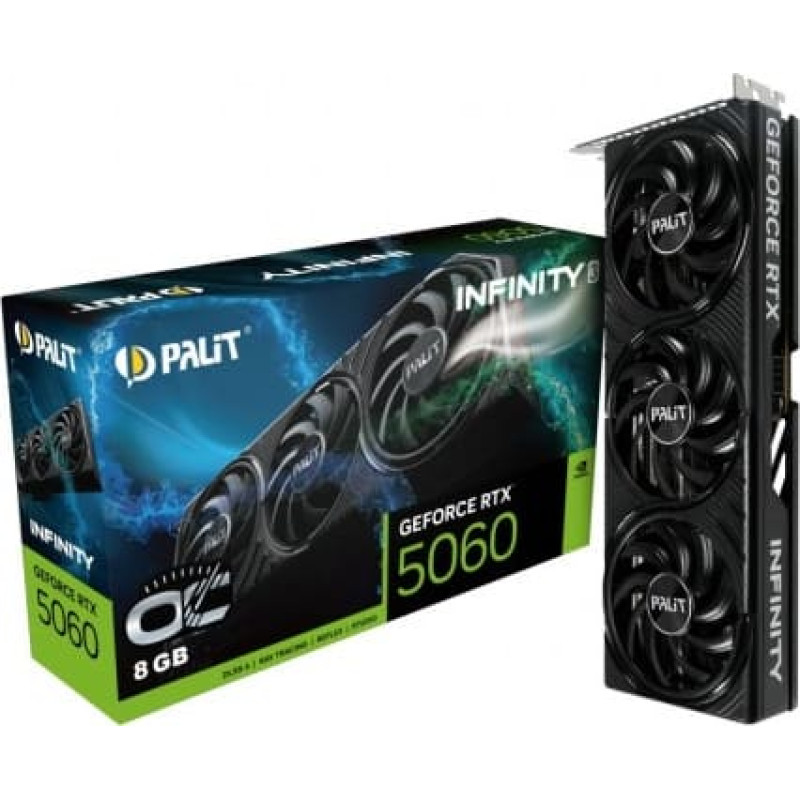 Palit Graphics card GeForce RTX 5060 INFINITY 3 OC 8GB GDDR7 128bit 3DP/HDMI