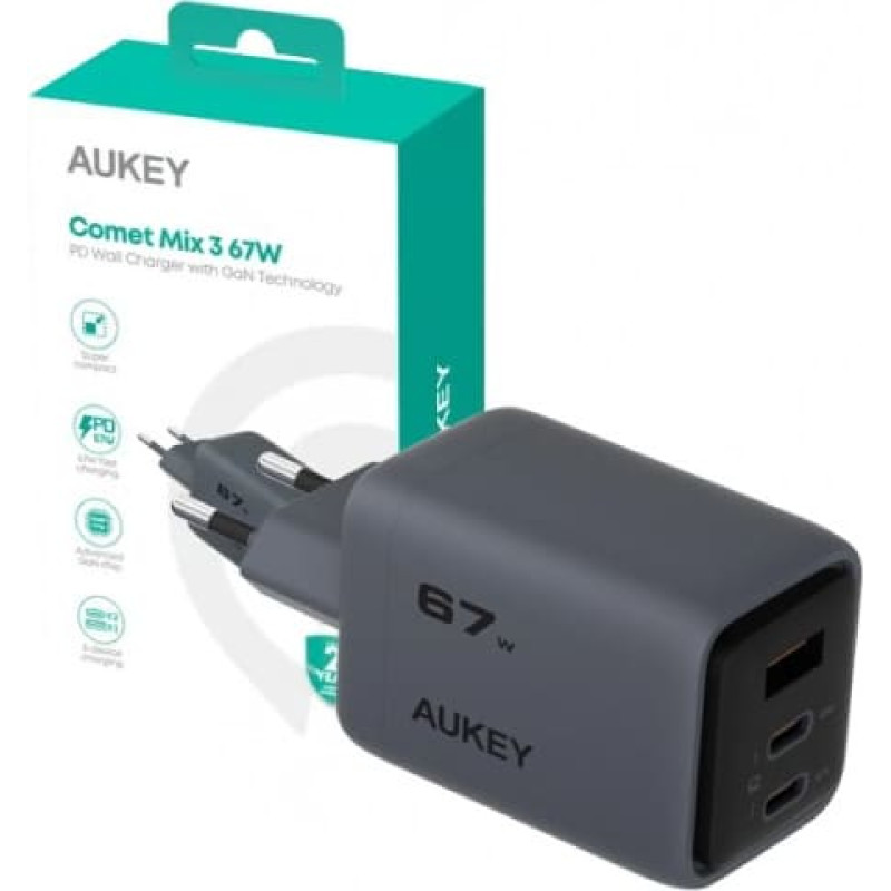 Aukey Comet Mix 3 Wall Charger 67W 3xUSB PA-C3
