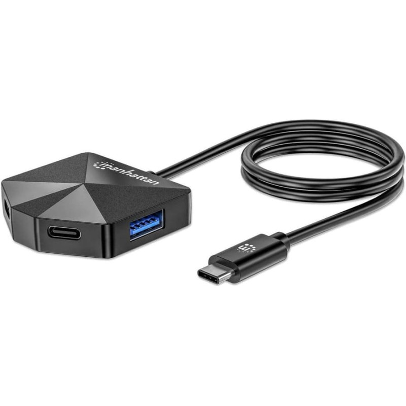 Manhattan 181150 stacja dokująca Przewodowa USB 3.2 Gen 2 (3.1 Gen 2) Type-C Czarny