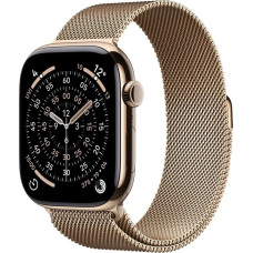 Apple Smartwatch Apple Watch 11 GPS + Cellular 42mm Gold Titanium Milanese Loop S/M Grafitowy  (MF8Y4ZR/A)