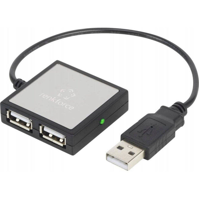 Renkforce 4 porte USB 2.0-hub Sølv