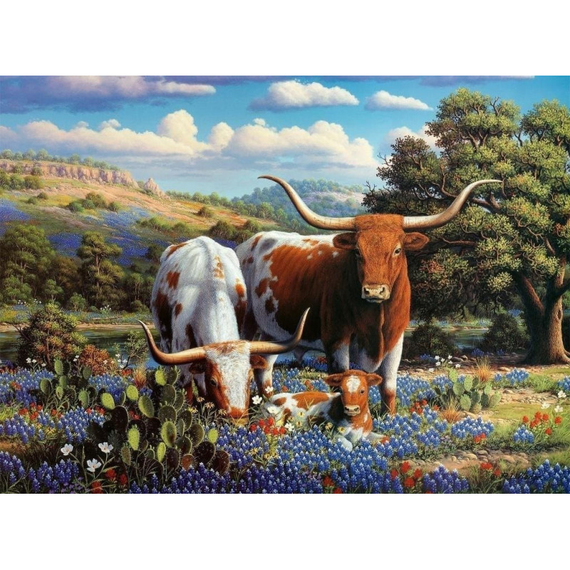 Ravensburger Puzzle 2D: Krowy długorogie 500el