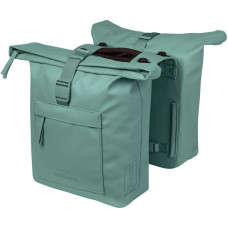 Basil Torba na bagażnik BASIL BROOKLYN DOUBLE PANNIER BAG 41L, MIK Hooks System, wodoodporna, silvergreen (NEW 2026)