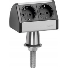 Noname Listwa zasilająca bez wyłącznika EVOline EVOLINE®T-Dock 2fach 93022055, Brak, Ilość gniazdek: 2