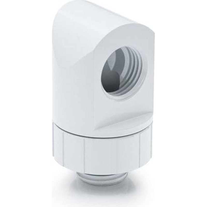 Bitspower Artemis 90 Grad Fitting - obrotowy, arktyczny biały