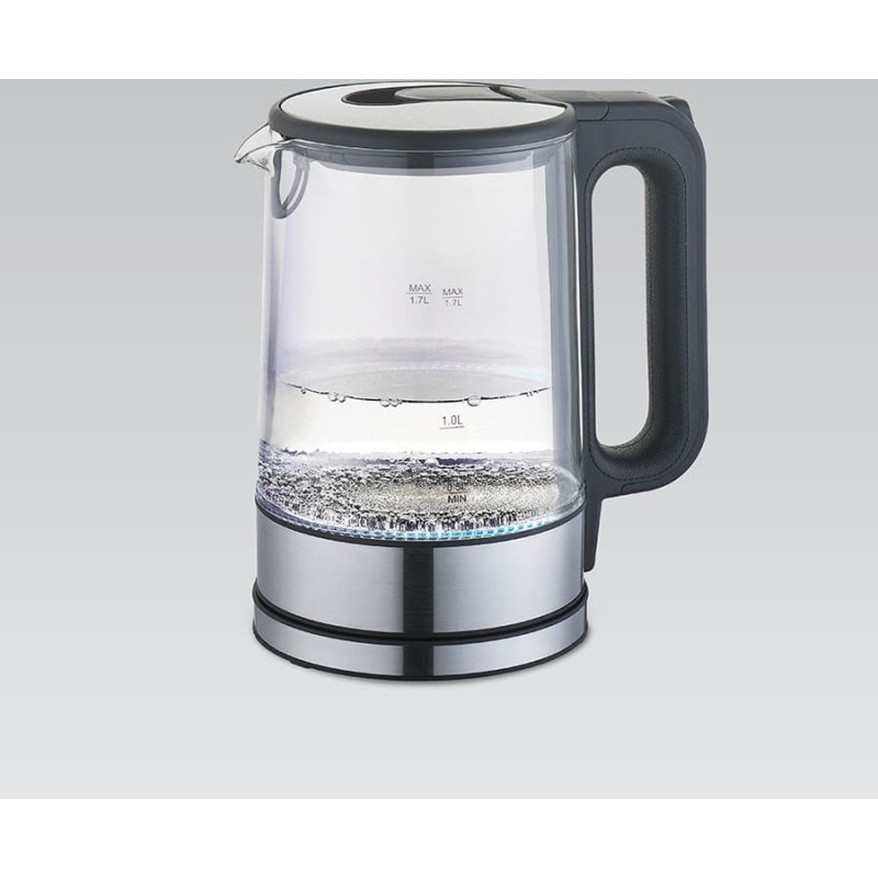 Maestro MR053 elektriskā tējkanna 1,7 L 2200 W Melna, Caurspīdīga
