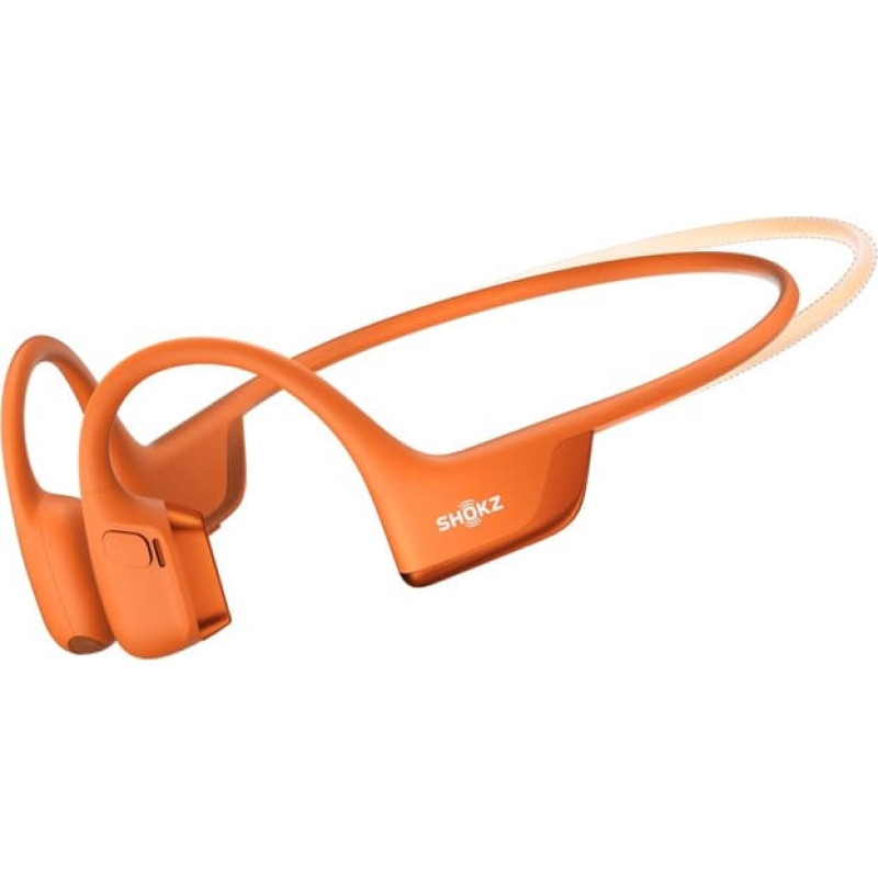 Shokz OpenRun Pro 2 Mini bezvadu austiņas ar ausu āķi, sporta Bluetooth, oranžas