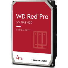 WD Внутренний жесткий диск Western Digital Red Pro 4 ТБ, 7200 об/мин, 256 МБ, 3,5 дюйма, Serial ATA