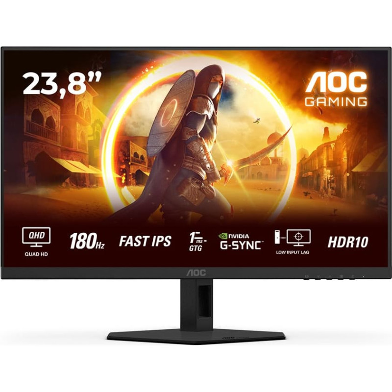 AOC G4 Q24G4RE datora monitors 60,5 cm (23,8 collas) 2560 x 1440 pikseļi Quad HD LED melns, sarkans