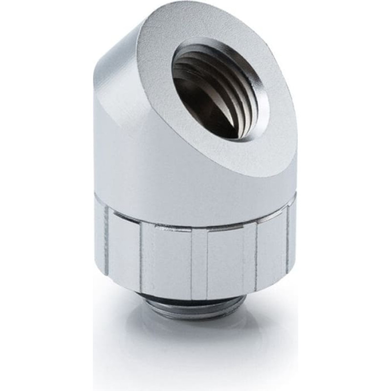 Bitspower Artemis 45 Grad Fitting - drehbar, sandblast silber
